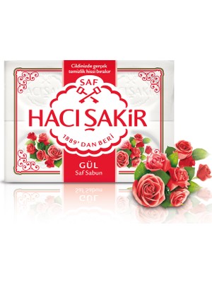 Hacı Şakir Gül Kalıp Sabun 4x150GR Yerli Üretim Saf ve Doğal Temizlik İçin Özel Formül