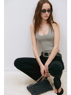 Suud Collection Gri Tara Halter Top