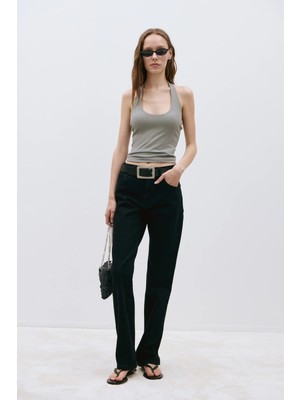 Suud Collection Taş Tara Halter Top