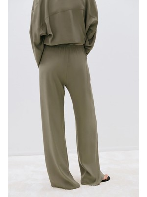 Suud Collection Haki Alessa Tensel Pantolon