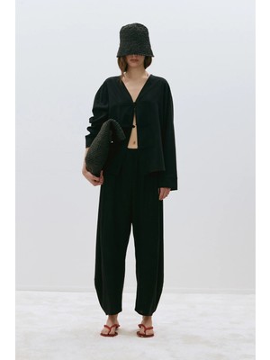 Suud Collection Siyah Tala Hasır Çanta