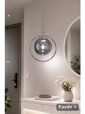 Vivido Home Metal Krom Raven Tekli Avize