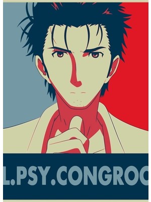 Universal Steins Gate - El Psy Congroo Pop Art Tablo Ahşap Poster Dekoratif