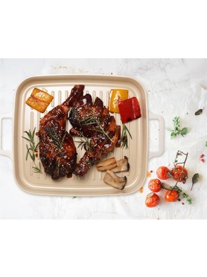 Neoflam Fika Dikdörtgen Alüminyum Grill Tava 28 cm