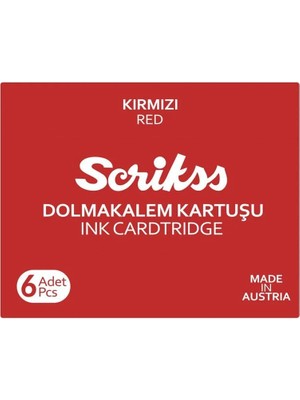 Scrikss Dolma Kalem Kartuşu Kırmızı