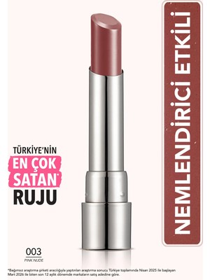 Flormar Sheer Up Yarı Saydam Renk Veren Nemlendirici Stick Parlak Ruj - 003 Pinky Nude