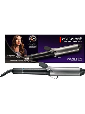 Esranın Dünyası Remington Saç Maşası Pro Big Bukle, Büyük Bukleler Için 38 Mm, 4 Kat Koruma, Antistatik Seramik Turmalin Kaplama, 8 Sıcaklık Ayarı, 30 Saniye Isınma Süresi, Gümüş / Gri CI5538