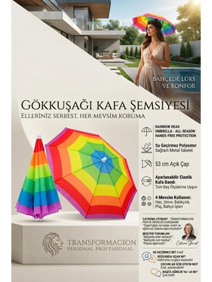 Kaktüskedi Kafa Şemsiyesi - Güneş ve Yağmur İçin Katlanabilir Eğlenceli Şapka Şemsiye 716266