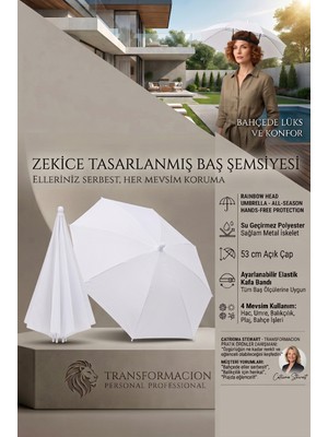 Kaktüskedi Kafa Şemsiyesi - Güneş ve Yağmur İçin Katlanabilir Eğlenceli Şapka Şemsiye 716267
