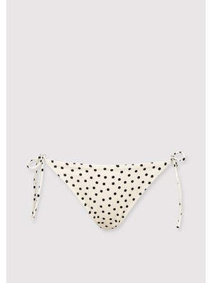 Mavi Puantiye Desenli Ekru Bikini Altı 1914096-70053