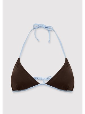 Mavi Kahverengi Üçgen Bikini Üstü 1914070-35130