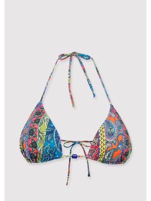 Mavi Renkli Üçgen Bikini Üstü 1914064-28319