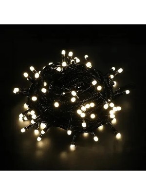 Motto Ticaret Mey Ithalat® 10M 100 LED Boncuk Lamba Gün Işığı Siyah Kablo
