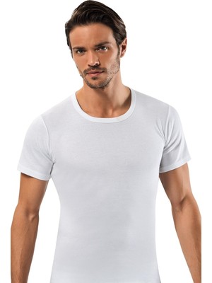 Erdem 1180 Ribana Erkek Atlet Fanila 2XL Beyaz %100 Pamuklu Sıfır Yaka Esnek Kumaş Özelliğiyle