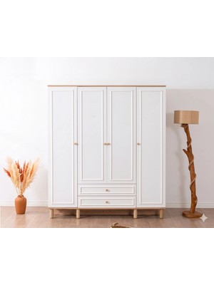 Vow Home Living Tindra Gardırop 4 Kapaklı