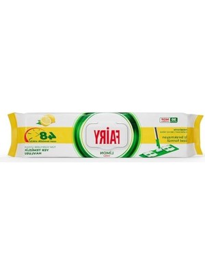 Esranın Dünyası Fairy Çok Amaçlı Mop Uyumlu Yer Temizlik Havlusu 50 Yaprak | Limon Yağlı | Beyaz Sirke Karbonat | 48 Saat Temizlik Etkili | Iz Bırakmayan Formül