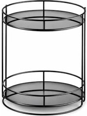 Esranın Dünyası 2 Katlı Makyaj Organizer – Metal Kozmetik Düzenleyici Stand | Banyo ve Makyaj Masası Için Çok Amaçlı Organizer Raf | Takı, Parfüm ve Cilt Bakım Ürünleri Için Siyah Organizer