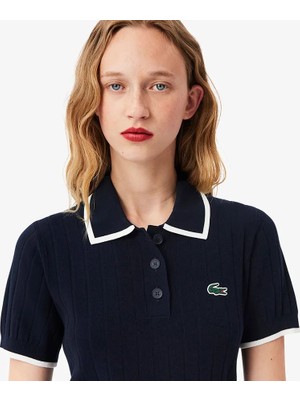 Lacos Kadın Regular Fit Kısa Kollu Polo Yaka Trikot-Shirt