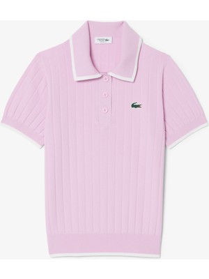 Lacos Kadın Regular Fit Kısa Kollu Polo Yaka Trikot-Shirt