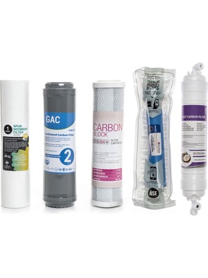 Sulook Açık Kasa Su Arıtma Cihazlarına Uyumlu 5'li Filtre Seti Lg Membranlı