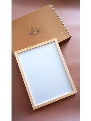 Esranın Dünyası Ahşap Çerçeve 21X30 cm (A4) Premium Frame Siyah & Ahşap & Beyaz Çerçeve (Ahşap)