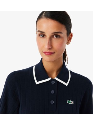 Lacos Kadın Regular Fit Kısa Kollu Polo Yaka Trikot-Shirt