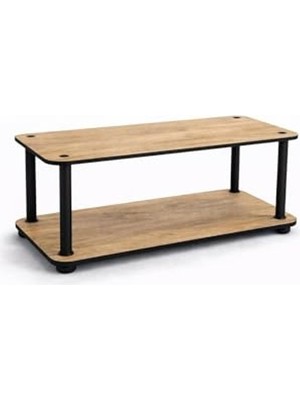 Esranın Dünyası Volrant Orta Sehpa Modern Dikdörtgen Sehpa 70X30X38 cm – Mdf Malzeme, Dekoratif Salon Sehpası, Raflı Tasarım (Mese)