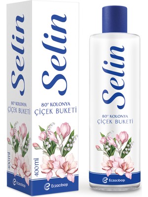 Selin Çiçek Buketi Kolonyası 400 ml 80 Derece Beyaz Zambak Kokusuyla Dökme Plastik Ambalajda