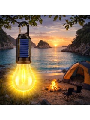 Esranın Dünyası Kamp Lambası Güneş Panelli Enerjili LED Işık Solar Kamp Feneri USB Şarjlı Lamba          [enerji Sınıfı A++]