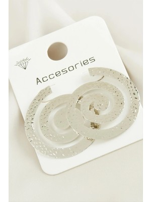Tak Calıştir Spiral Trend Metal Küpe