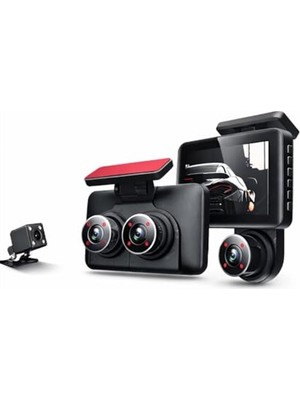 Esranın Dünyası Wifi Destekli 3 Kameralı Araç Içi Kamera – 1080P Full Hd, 4.0'' Ekran, Gece Görüş, G-Sensör Acil Kayıt, Arka Görüş Kamerası, Döngüsel Kayıt ve Park Koruma Özellikli