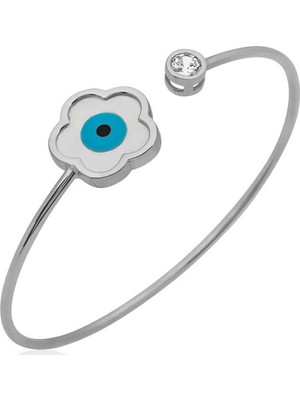 Inure Jewelry ​Gümüş Sedef Taşlı Çiçek Bileklik