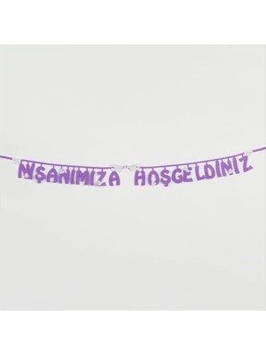 Tak Calıştir Nişanımıza Hoşgeldiniz Keçe Yazı
