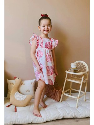 Lolipop Kids Store Kız Çocuk Güllü Elbise