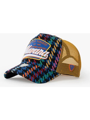 RustandRich Kadın Erkek Sarı Trucker Şapka City's Collection Havana