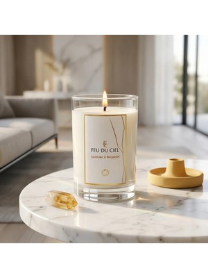 Feu du Ciel Karın Çakra Lavanta Ve Bergamot Kokulu Mum - 85 gr