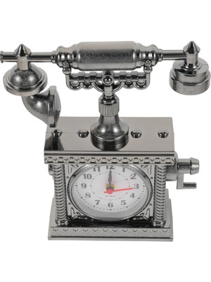 OtoTech Retro Telefon Görünümlü Çalar Saat Masa ve Raf Dekoru