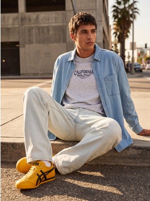 LTB California Baskılı Relaxed Gri T-Shırt