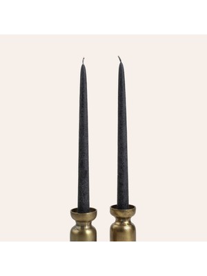 Zsa Zsa Zsu Deurne Siyah Parafın Mum 2.2x2.2x30 Cm