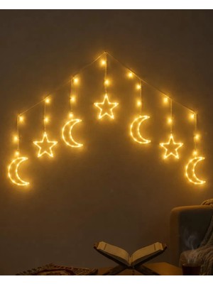 Midas Toptan Home Dekoratif Ay Yıldız LED Ramazan Lambası Sıcak Beyaz Tasarım