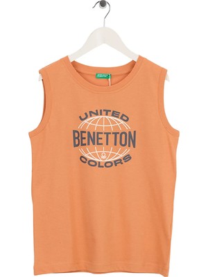 United Colors Of Benetton Turuncu Erkek Çocuk Baskılı T-Shirt 3I1XCH023
