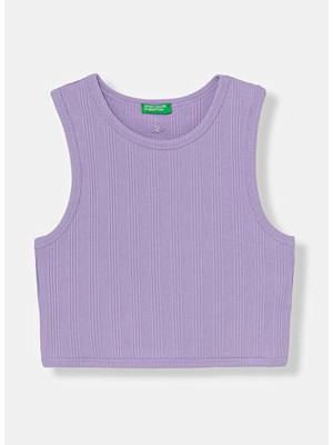 United Colors Of Benetton Lila Kız Çocuk T-Shirt 3S2UCH025