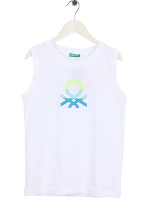 United Colors Of Benetton Beyaz Erkek Çocuk Baskılı T-Shirt 3I1XCH023