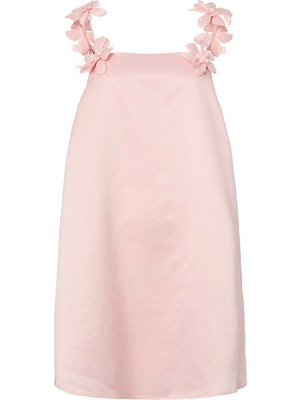 Yas Pembe Kadın Bebe Yaka Elbise Yasdouce Strap Mıdı Dress - Bm