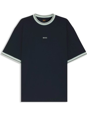Boss Lacivert Erkek Logo Baskılı T-Shirt TE_BLOCKS_50560372