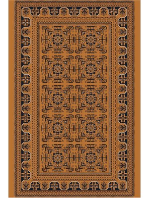 Kartela Halı Afgan Halı Bakır Makine Halısı Jüt Taban %100 Polyester Salon ve Oturma Odası Halısı