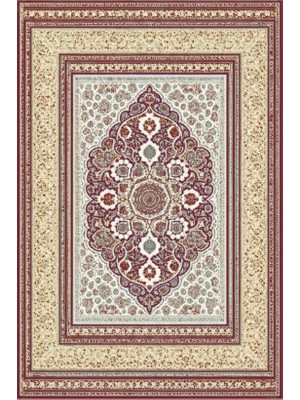 Kartela Halı Vina Halı Bordo Makine Halısı Jüt Taban %100 Polyester Salon ve Oturma Odası Halısı