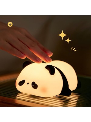 Hereveoyuncak Panda Tasarımlı Renk Değiştirebilen Dokunmatik Geece Lambası