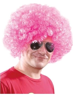 OtoTech Mey Ithalat® Açık Pembe Renk Kıvırcık Afro Bonus Peruk