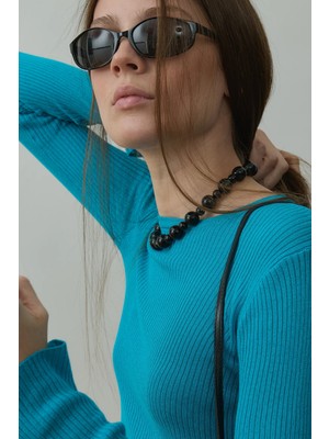 Suud Collection Siyah Boncuk Dizilimli Kolye
